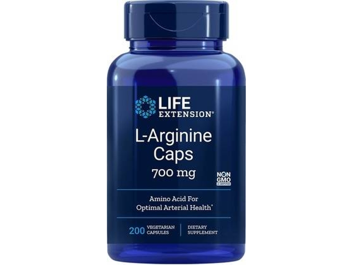 Complemento Alimentar LIFE EXTENSION Arginina (200 cápsulas vegetais)