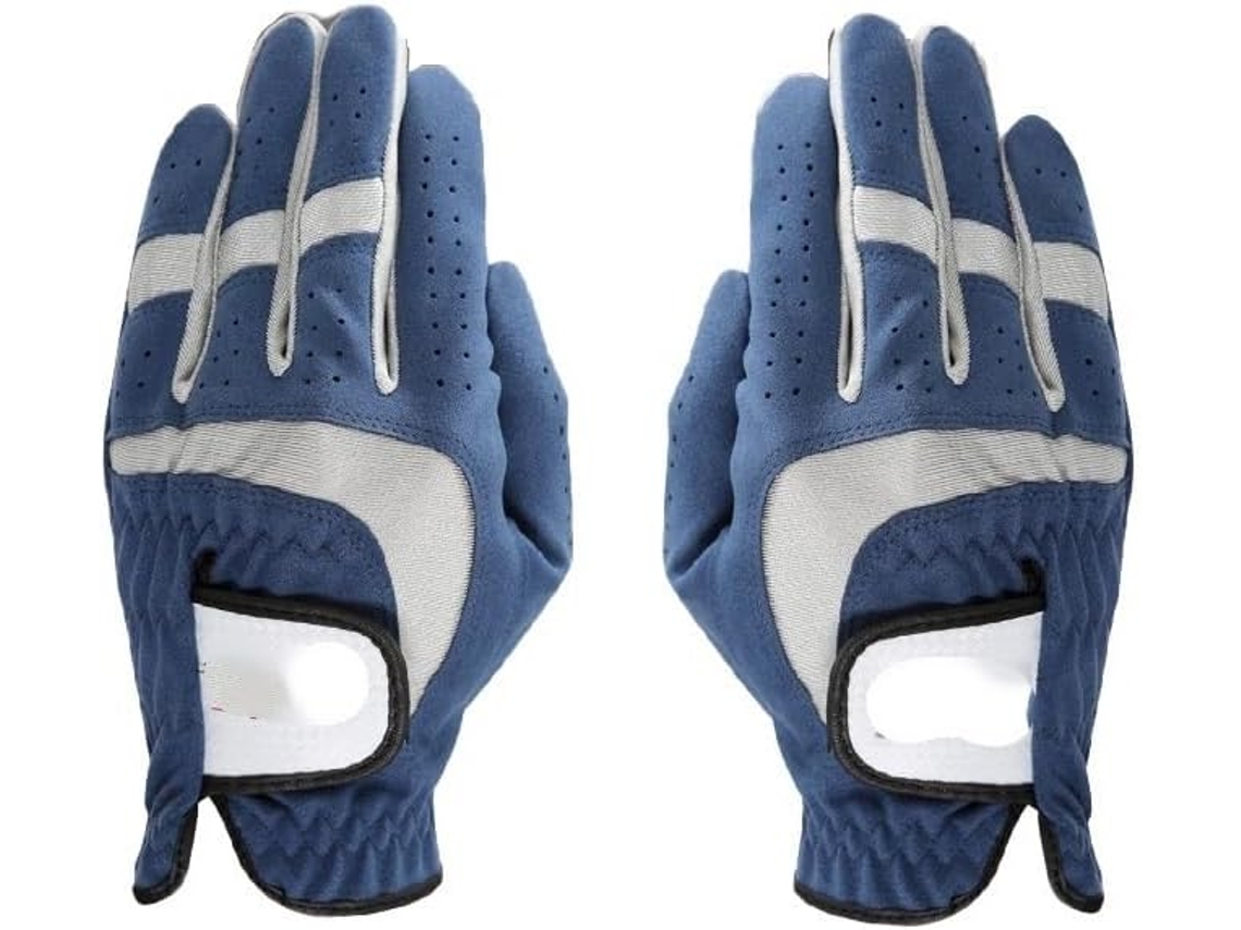 Guantes de golf para hombre, 1 unidad, transpirables, azules, de tejido de microfibra suave, para mano izquierda o derecha.