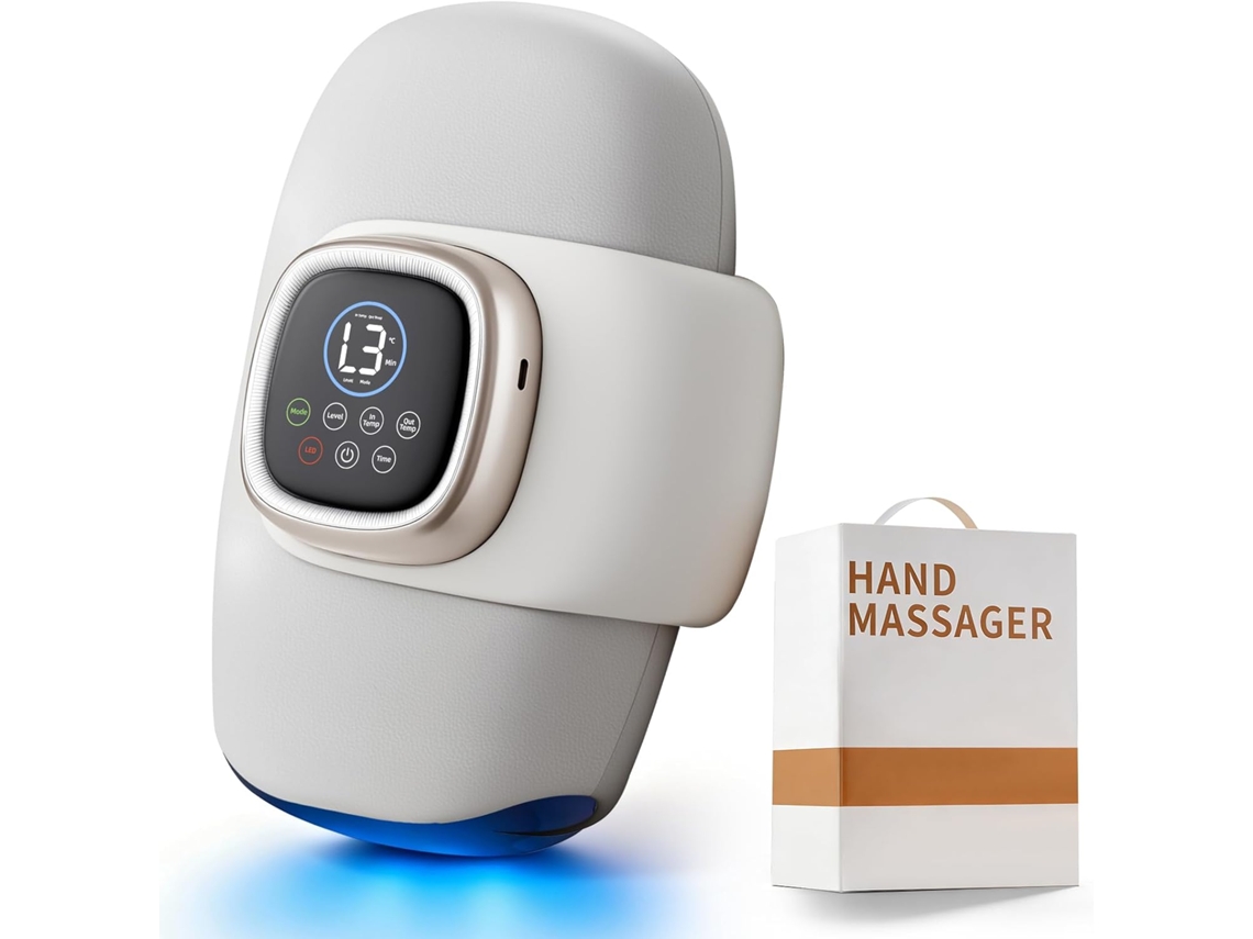 Massageador De Mão Elétrico Com Airbag Ohpa Pr-h02 Cinza