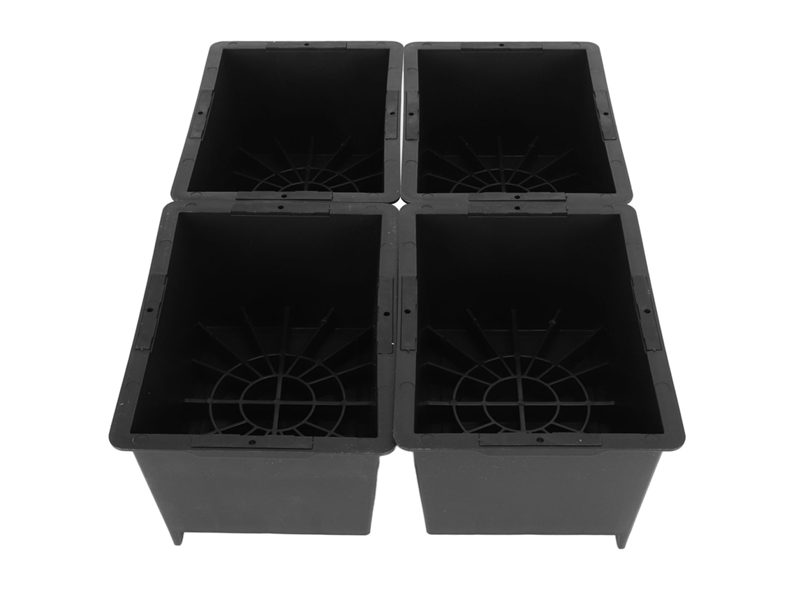 Juego de 4 soportes antivuelco para cama, ABS negro, 4 pulgadas