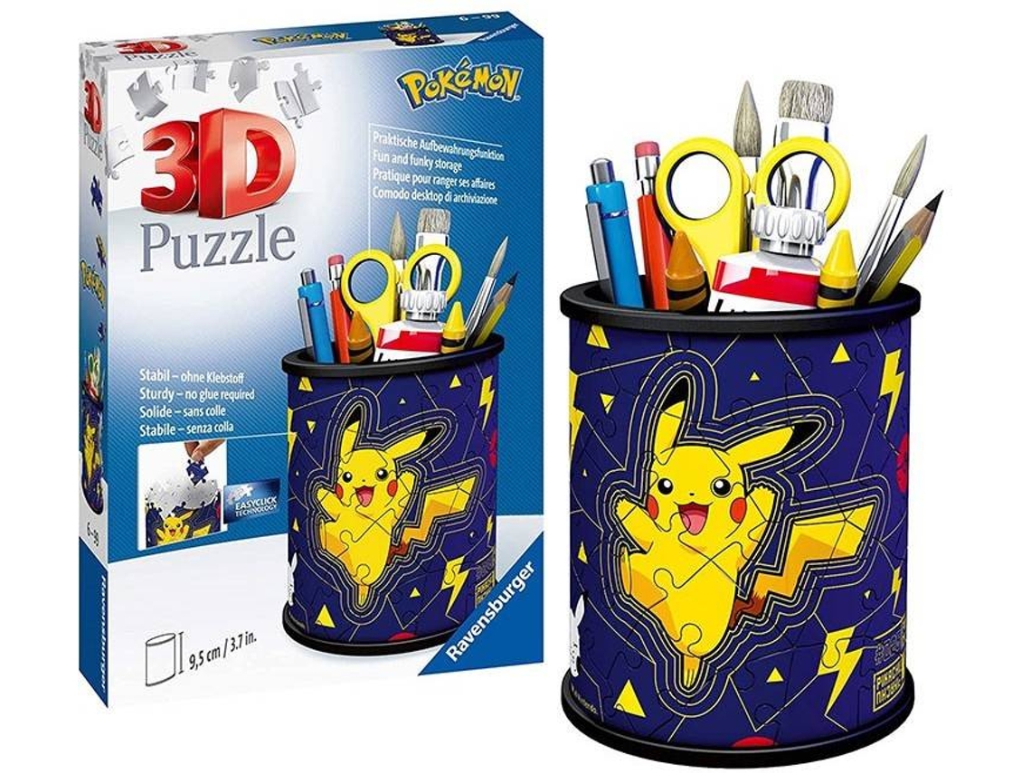 Puzzle 3D RAVENSBURGUER Pokémon 3D Pencil Holder (Edad Mínima: 6 años - 54 Piezas)