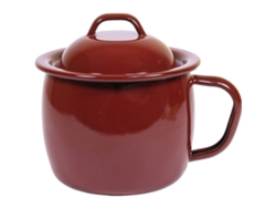 Puchero esmalte marron 1,5 l 14 cm