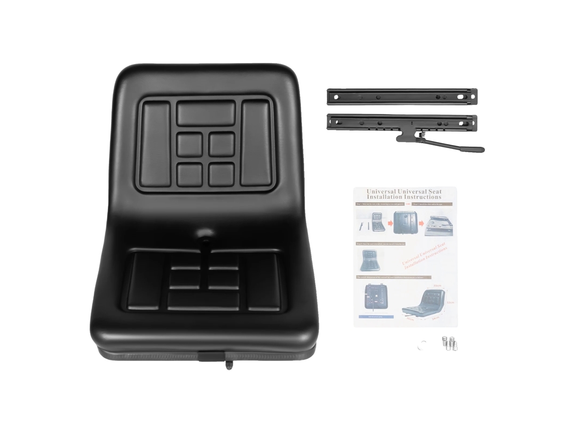 Asiento de tractor ajustable, ajuste universal, negro OEM