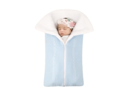 Saco De Dormir 2 En 1 Para Bebé, Edredón De Felpa Tejido, Manta Para Recién Nacidos De 0 A 24 Meses, Azul Czhhmart