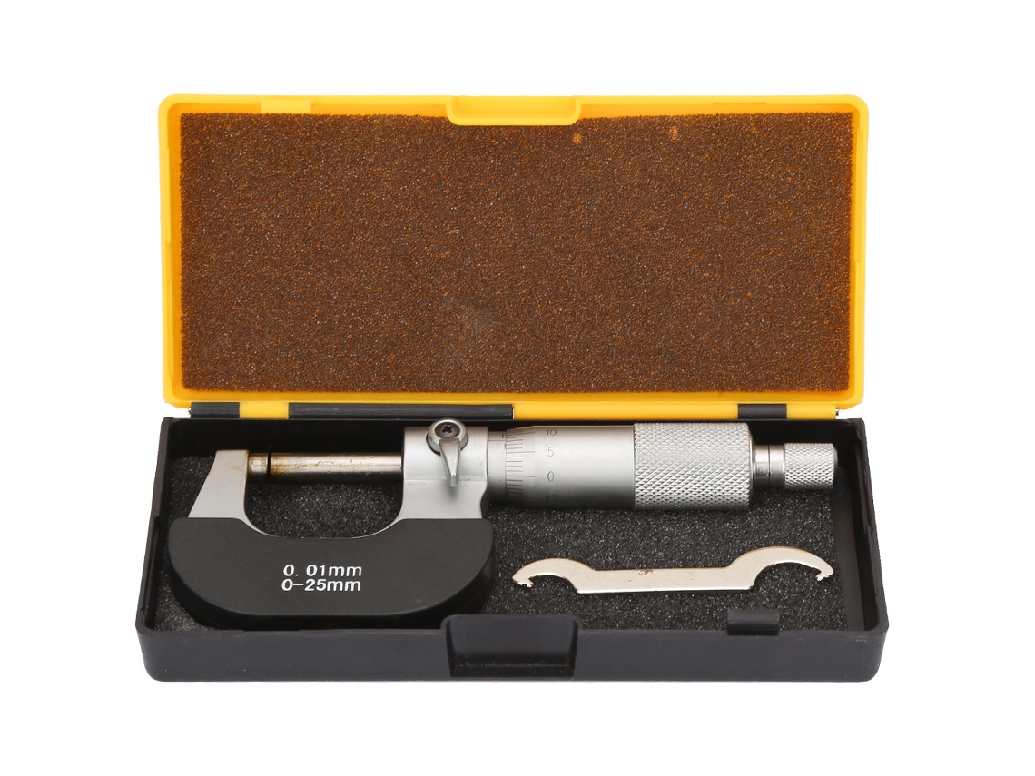 Micrómetro Externo De 0-25 Mm, Medidor De Espesor De 0,01 Mm, Herramienta De Medición Para Acero De Rodamientos