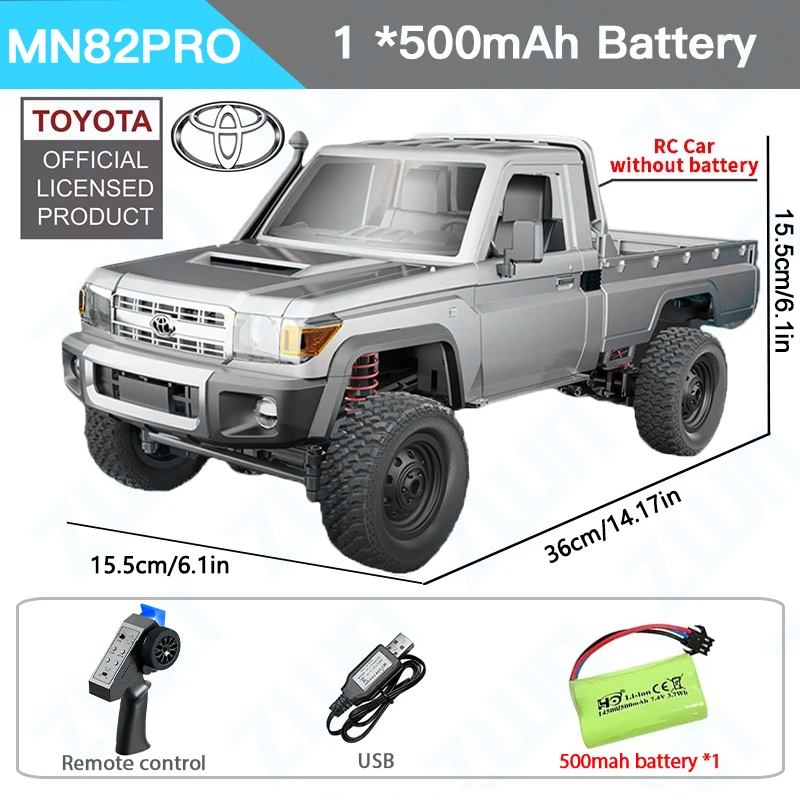 1:12 Coche De Control Remoto De Tamaño Completo, Faros Controlables, 2.4g 4x4 Camioneta Todoterreno, Regalo De Juguete Para Niños
