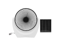 Ventilador Solar Portátil De 7 W Con Panel De Silicio Monocristalino Y Alimentación Usb Para Acampar Al Aire Libre.