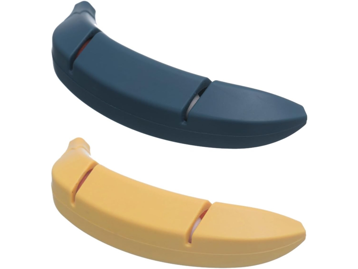 Juego de 2 afiladores de tijeras tipo banana, afilador de cocina, accesorios para afilar cuchillos y cortadores, Vayotoy