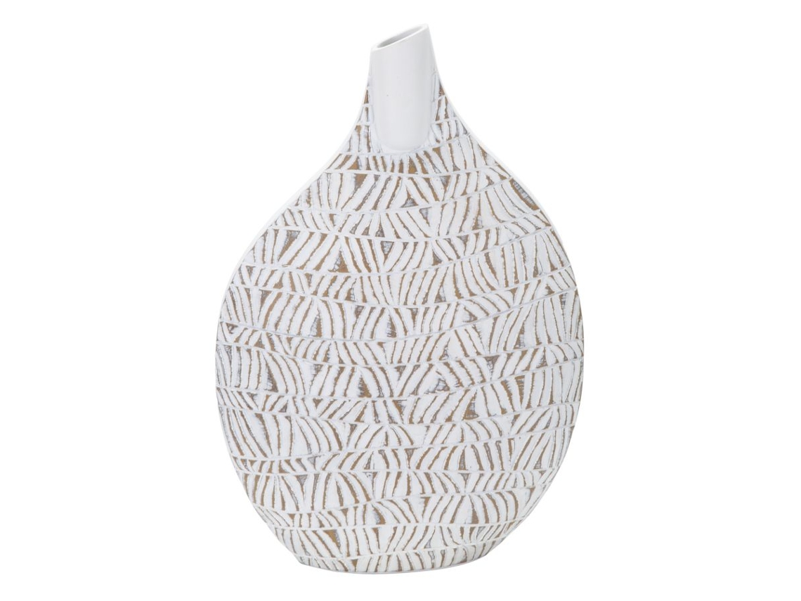 Florero Poliresina Nairobi Cm 30,5x11,5x46,5 Unico / Lavado Blanco