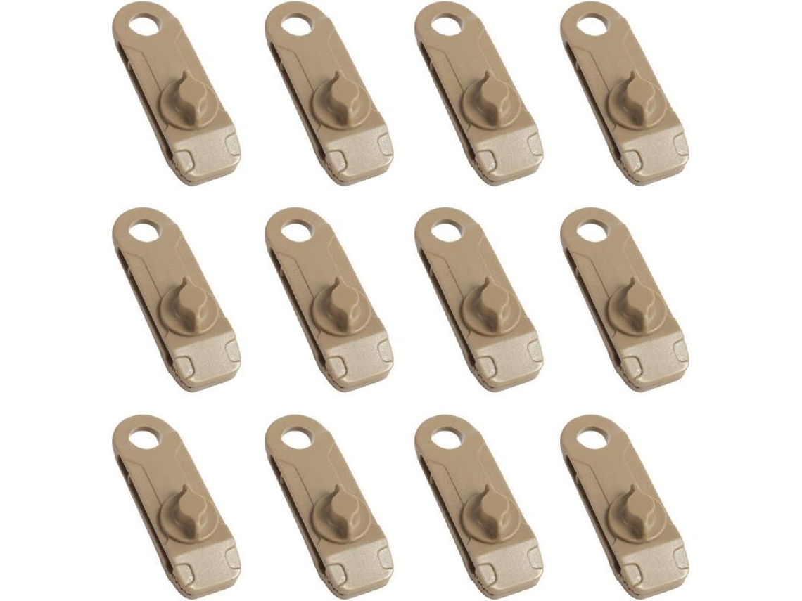 2026-47896-12 Pinzas Plásticas Para Tienda De Campaña Con Dientes Invertidos Y Bloqueo Espiral Resistente Al Viento Para Actividades Al Aire Libre
