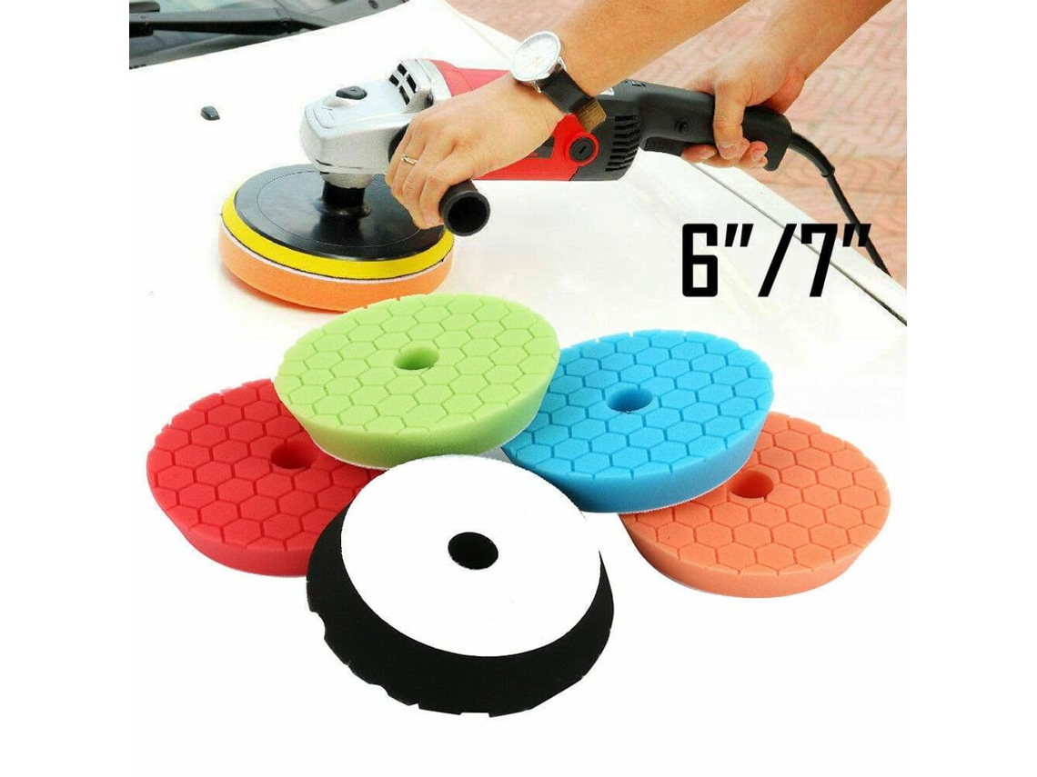 MEOIRUERY Almohadillas de pulido profesionales Hex-Logic Ultra Light para pulidoras eléctricas, esponja de poliuretano con disipación de calor mejorada, 15 cm, 