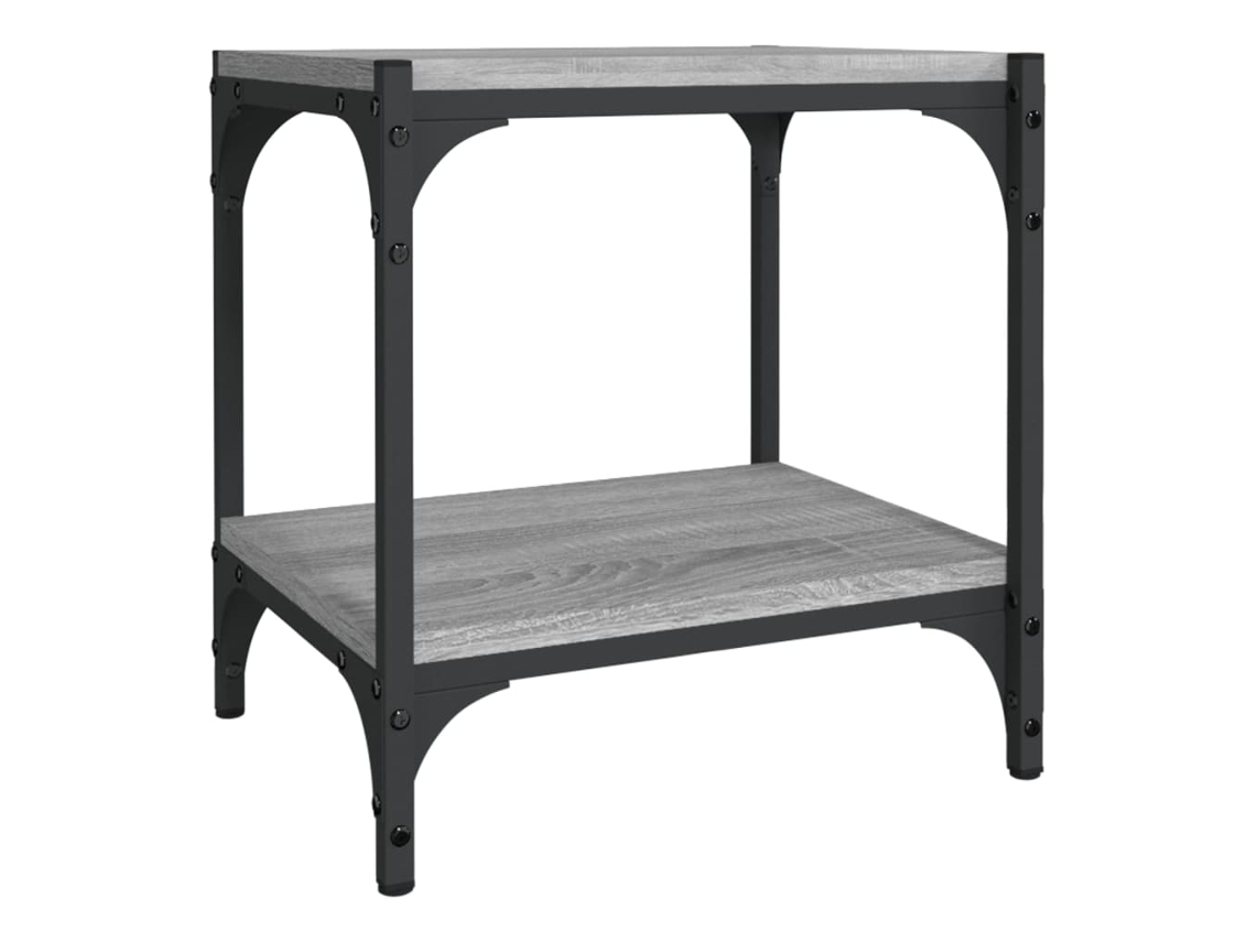 Maison Exclusive - Mueble Para Tv Contrachapada Y Acero Gris Sonoma 40x33x41 Cm