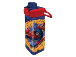 Cantimplora Cuadrada Spiderman 500 Ml Con Asa 843396 Kids Euroswan