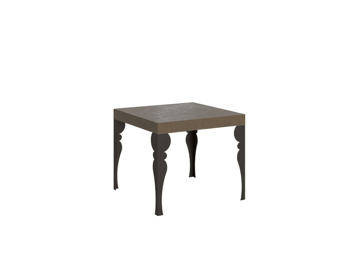 Mesa extensible Paxon 90/246x90 cm en gris tórtola con patas antracita Itamoby