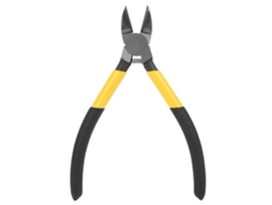 Alicates de corte diagonal de acero de alto carbono de 6 pulgadas con mango amarillo y negro y mecanismo de retorno
