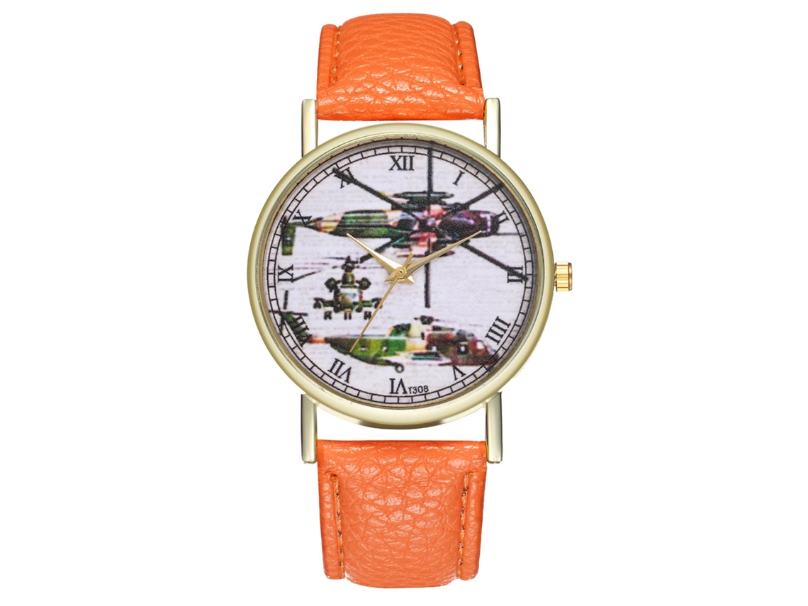 Reloj De Pulsera Casual Deportivo De Cuarzo Para Hombre Zhoulianfa, Color Naranja.