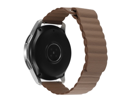 Correa de piel auténtica magnético 22mm para COROS Apex 46mm/Apex Pro/TicWatch Pro 3 - café