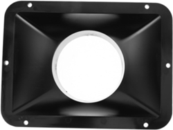 Conector De Ventilación Para Conductos De Aire, Base Cuadrada, Plástico Negro.