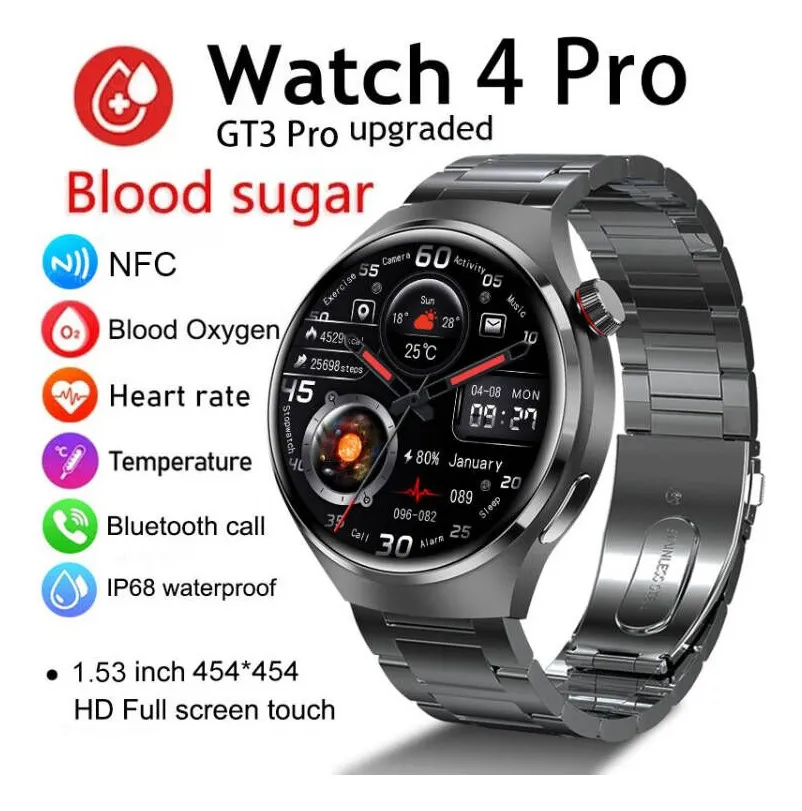 Smart Watch 4 Pro con monitor de glucosa para Menvayotoy