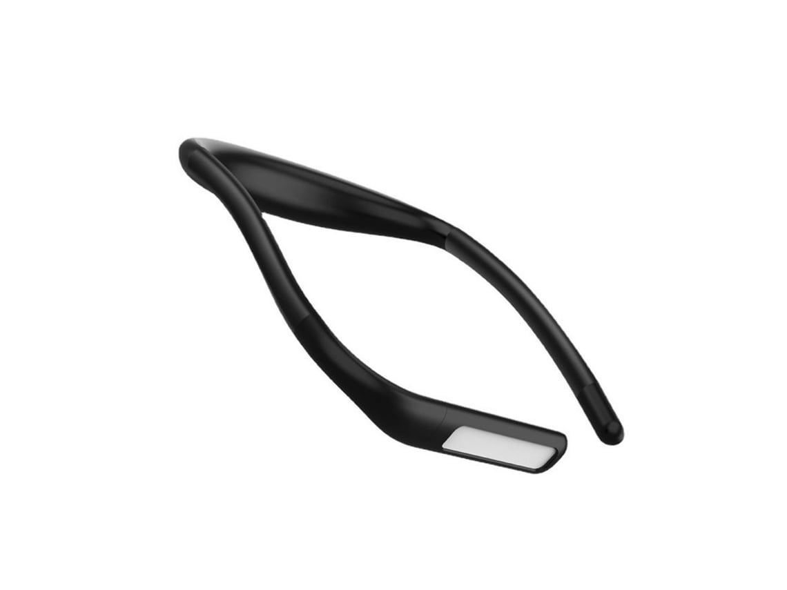 Lámpara de cuello LED recargable para leer en la cama, color negro