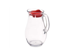 Jarra Bistro Rojo Transparente Vidrio Plástico 1 L