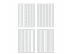 4pcs Papel De Pegatinas Pet Diy Estilo Retro 90*75mm Para Decoración Y Pintura