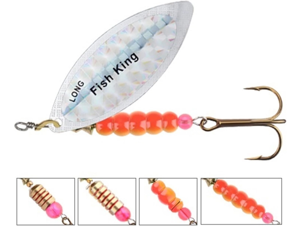 Señuelo Giratorio Con Anzuelo Para Pesca De 4,5 G / 7,0 12,5 17,4 27,1 G, Metal Lucio Y Lubina Anzuelos (co...