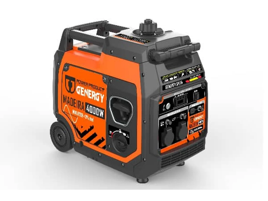 GENERGY 13022 Madeira Generador 4000W-230V Inverter Arranque Eléctrico Modelo Madeira GENERGY