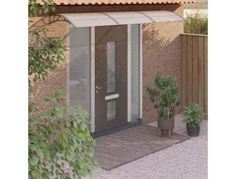 MAISON EXCLUSIVE Marquesina de puerta policarbonato gris 300x80 cm