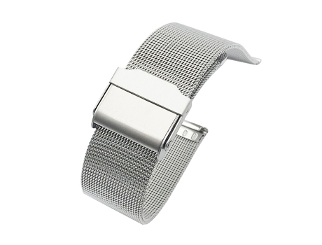 Correa de reloj inteligente para Huawei Watch GT 46 mm Pulsera de doble hebilla Milan de acero inoxidable (Plata)