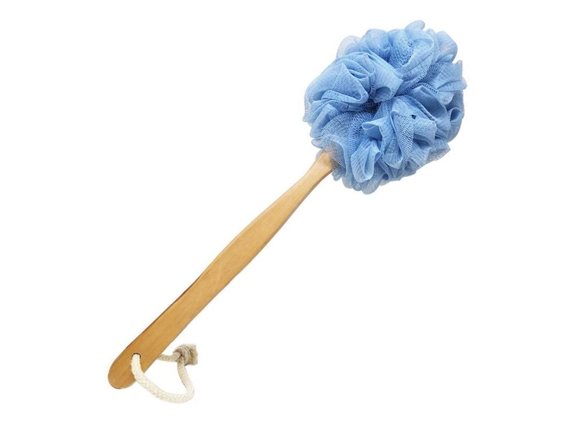 Cepillo De Baño Linjou Con Mango Largo, Esponja De Baño Suave (azul)