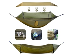Hamaca Impermeable Para Acampar Con Mosquitera, Portátil Para Acampar Al Aire Libre Y Practicar Senderismo.