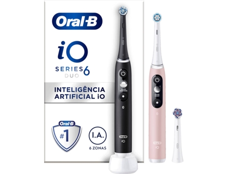 Cepillo de Dientes Eléctrico ORAL B iO 6 Duo Negro+Rosa