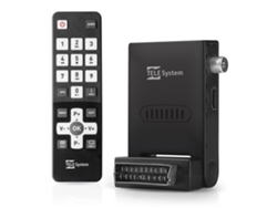 Decodificador Digital Terrestre SCART, HDMI, con mando a distancia EASY botones grandes TELE SYSTEM FACILE STEALTH/02 mini DVB-T2 HEVC