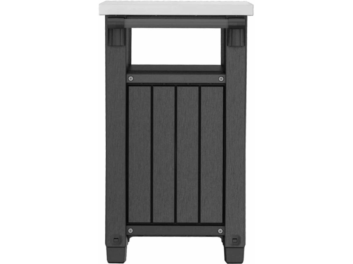 Keter Mesa multifuncional de jardín BBQ Unity clásica look madera