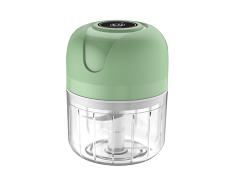 Mini picador de ajo eléctrico mini picador de alimentos molinillo de ajo eléctrico portátil con carga USB (verde) ZMDECQNA