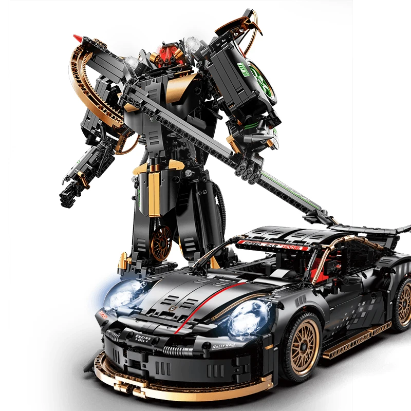 Modelo De Robot Mecha Transformable 1 En 3, Supercoche Rsr Moc, Juguete De Construcción De Vehículos.