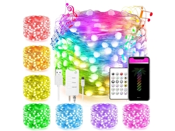 Guirnalda de luces con forma de escoba, funciona con Alexa y Google Home, 5 m, luces musicales con enchufe, control remoto por aplicación, múltiples modos, luces de cobre*