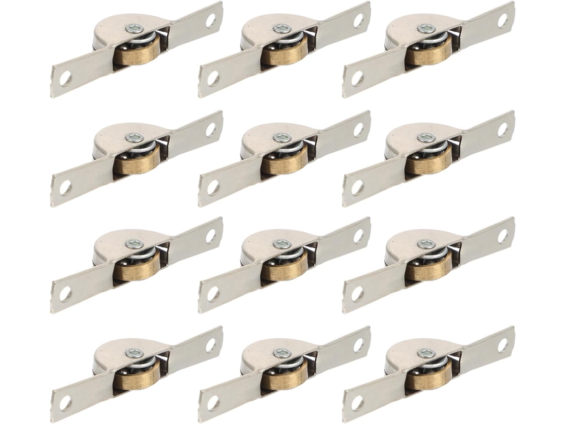 12 Rodillos Metálicos Para Puertas Correderas, Poleas Metálicas De Una Sola Rueda