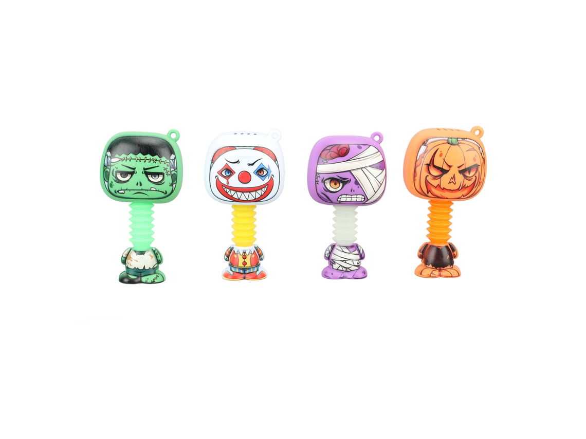 Ats-4pcs Juguete De Succión Telescópico Cute Cartoon Interacción Padre-hijo Descompresión Luz Tubo Telescópico