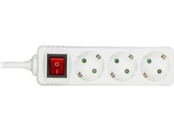 Toma Schuko de 3 vías, 5 m, interruptor de encendido/apagado, microconexión (gru0035ws)