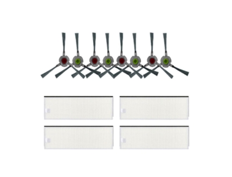 Kits de escova lateral de filtro hepa robô para ecovacs deebot ozmo u2/dgn22