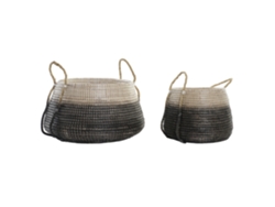 Set 2 Cesta Seagrass Natural 52x52x40cm