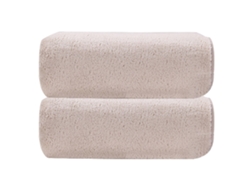 Juego de toallas Kofihety baño oversize ultra suaves secado terciopelo marrón - 2 piezas (70x135 cm)