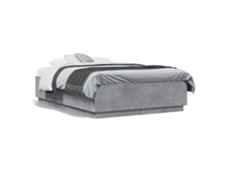 Maison Exclusive - Estructura De Cama Madera De Ingeniería Gris Hormigón 140x190cm