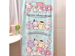 Toalla De Baño Infantil Azul Con Lindos Animales De Dibujos Animados, Algodón Suave, Absorbente, 120x60cm, Playa
