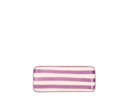 Juego De 2 Platos Rectangulares Lido, Serie Righe, Cerámica Hecha A Mano, Color Morado, Hecho A Mano En Italia, Diseño Moderno Y Elegante Para Su Mesa