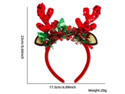 Diadema navideña con cuernos, accesorio navideño brillante, ideal para fiestas, cosplay y uso diario Aeuzwr (Estilo 38)