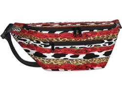 Bolso bandolera unisex Tropicallife con estampado floral rosa, 38 x 25 x 9 x 19 cm, impermeable.