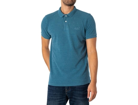 Polo de Hombre SUPERDRY Algodón Azul (XXG)